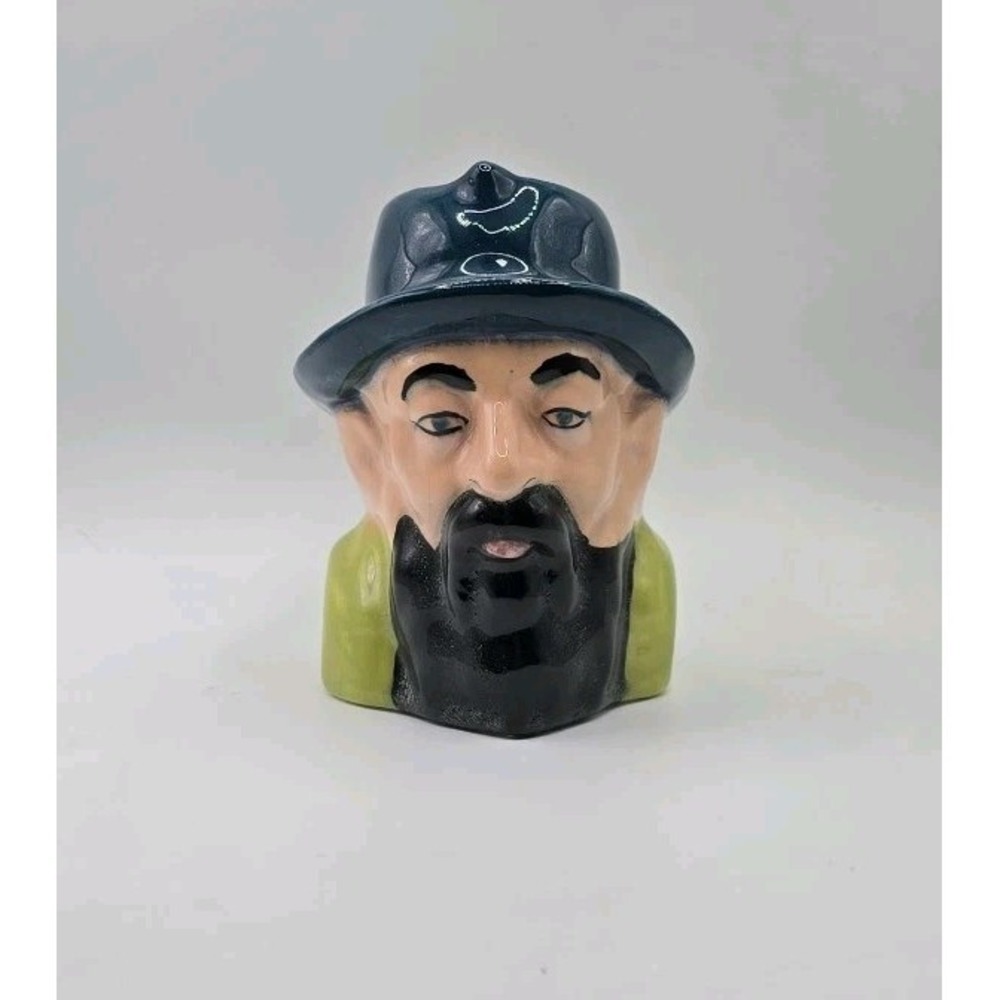 Miniature Toby Jug Japanese Fisherman Sign Bottom Vintage 4x4 in